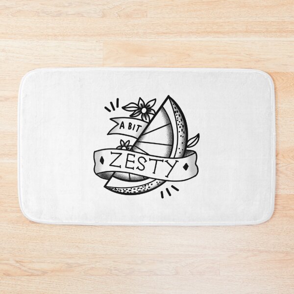 Item preview, Tattoo A LITTLE BIT ZESTY with banner and fruit designed and sold by jazzydevil.