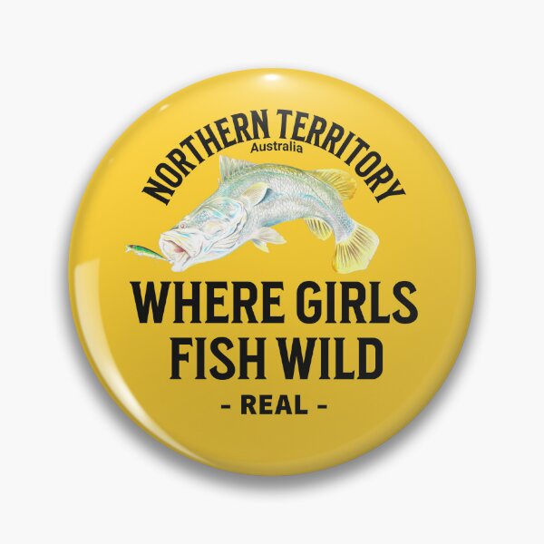 Item preview, Northern Territory - Where Girls Fish Wild! #PapayaYellow designed and sold by Chrome-Magnet.