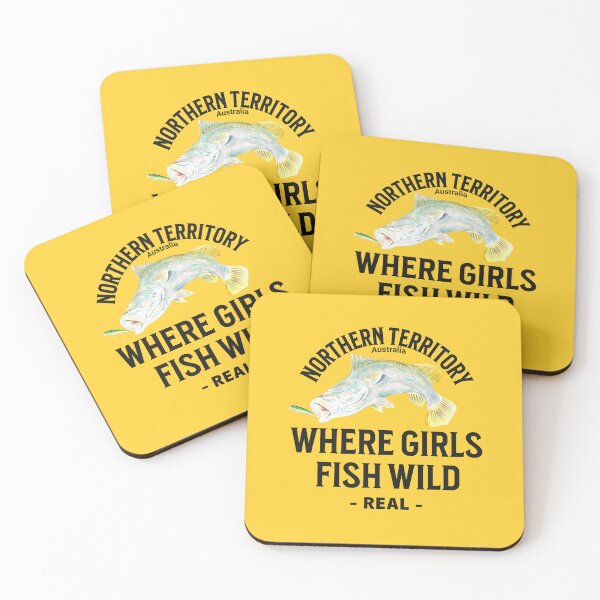 Item preview, Northern Territory - Where Girls Fish Wild! #PapayaYellow designed and sold by Chrome-Magnet.