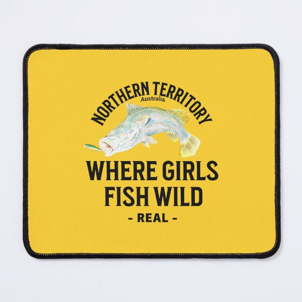 Item preview, Northern Territory - Where Girls Fish Wild! #PapayaYellow designed and sold by Chrome-Magnet.