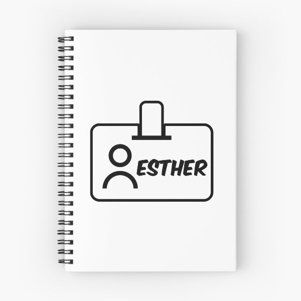 Item preview, Name ID Esther Name Label designed and sold by NormadWorld.