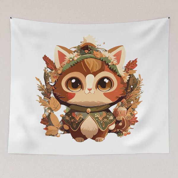 Item preview, Cute autumn cat designed and sold by Pixlsmediahn.