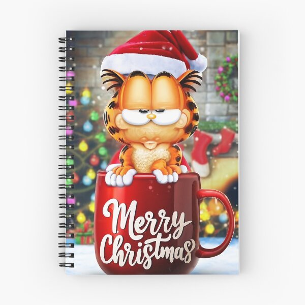 Item preview, Merry Christmas Garfield in Hot Chocolate Mug with Snowflakes designed and sold by SDBSTORE.
