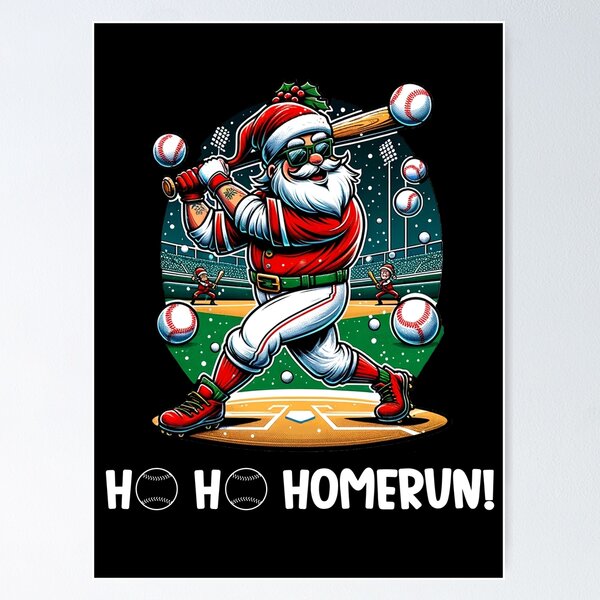 Baseball Christmas Funny Posters for Sale