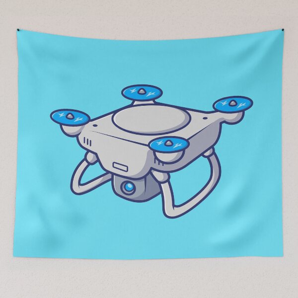 Item preview, Drone Flying Cartoon Vector Icon Illustration designed and sold by hjian8219.