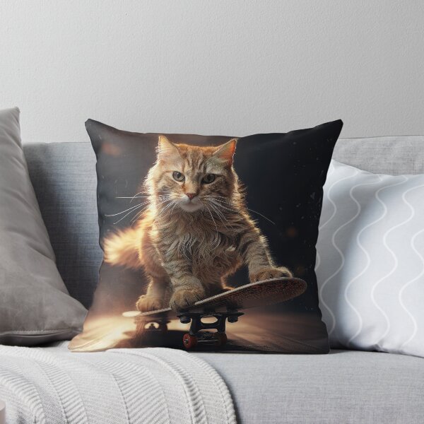 Item preview, Maine Coon Cat on Skateboard 01 designed and sold by Elisabeth Lucas.