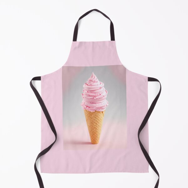 Item preview, Pink ice-cream in cone on pastel pink and blue background designed and sold by ArtyBuys.