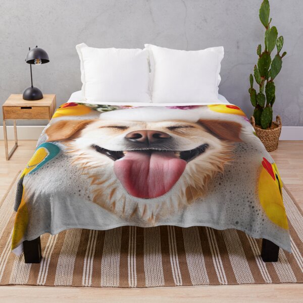 Item preview, very happy dog laid back and relaxing in the bubble bath  designed and sold by clearviewstock.