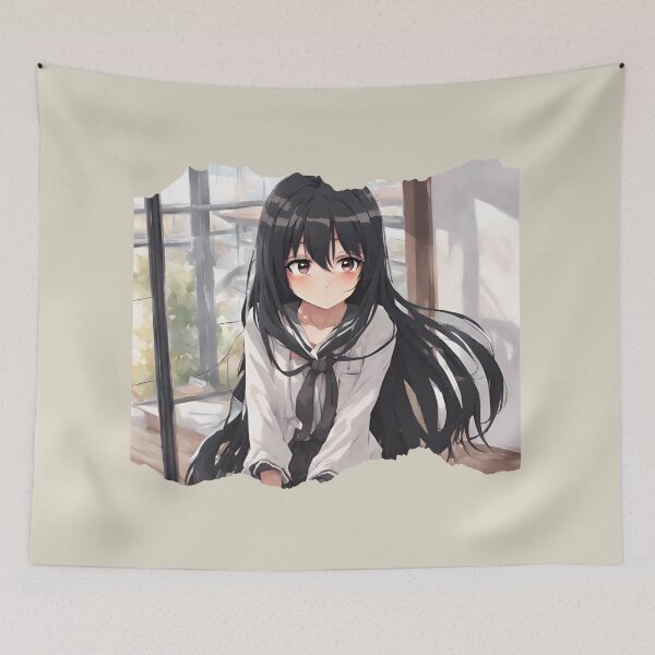 Item preview, Dreamy Girl by the Window designed and sold by Anime-Community.