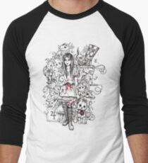 wonderland shattered Men's Baseball ¾ T-Shirt