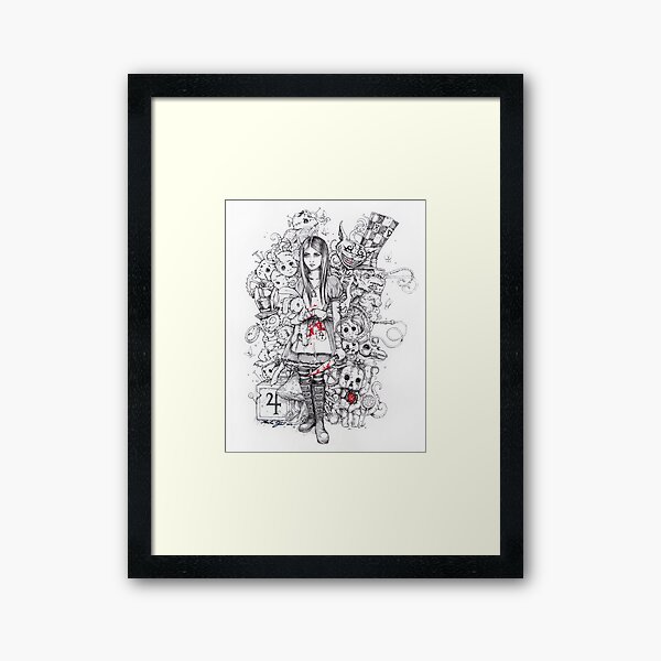 wonderland shattered Framed Art Print