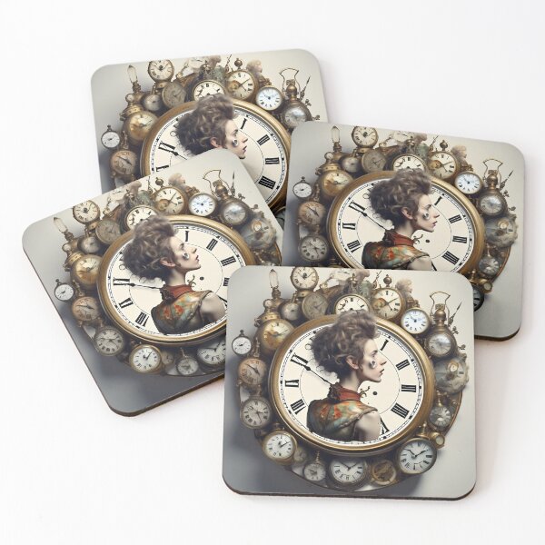 Item preview, TIME TRAVEL vintage clocks Gothic Ai designed and sold by AiPoliviosArt.