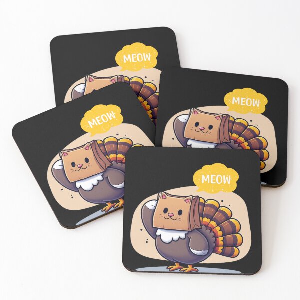 Item preview, Meow Turkey Cat Thanksgiving Pun Funny Thanksgiving  designed and sold by CyberArtistOne.
