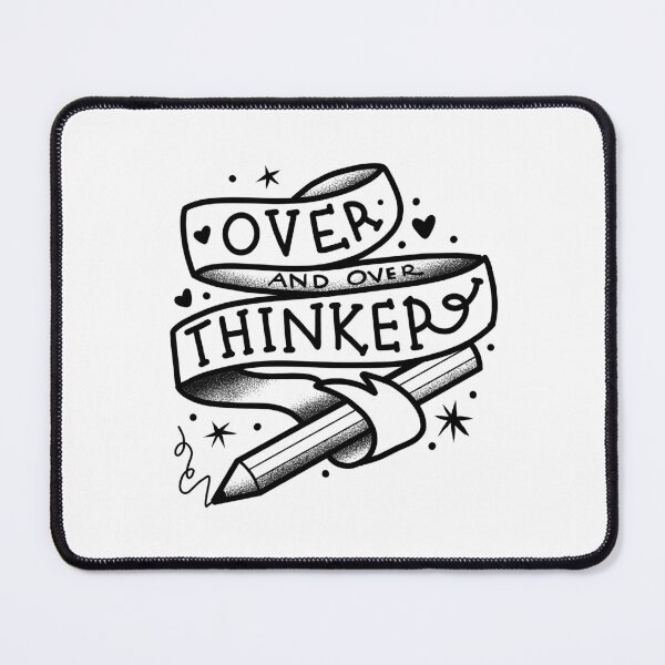 Item preview, Tattoo boho writing OVER and Over thinker designed and sold by jazzydevil.