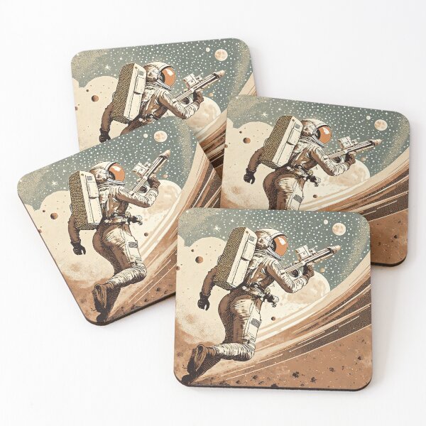 Item preview, Vintage Astronaut Fighting on Mars designed and sold by dreamline-designs.