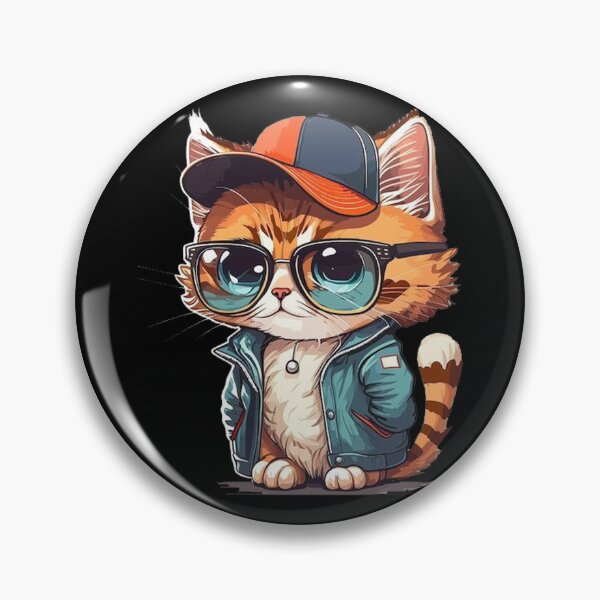 Item preview, Cool Cat Vibes with Sunglasses designed and sold by BK-Fishing.