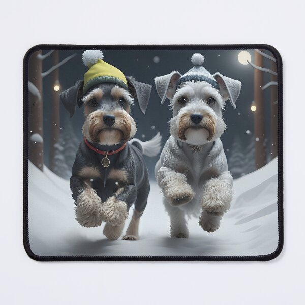 Item preview, Mini Schnauzers in a Winter Wonderland designed and sold by Kaleddis.