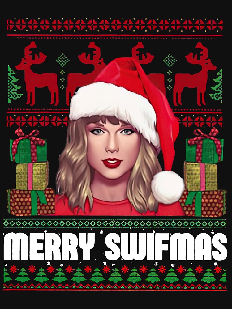 Merry Swiftmas Taylor Swift With Santa Hat 2023 Xmas Holiday