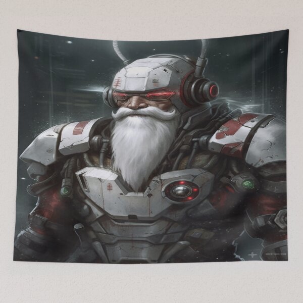 Item preview, Cyborg Santa Claus designed and sold by CosmicBee.