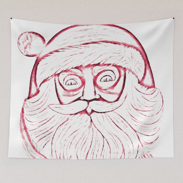 Item preview, Unexpected Beauty in Haunting Red Santa Drawing! designed and sold by SirZeus.