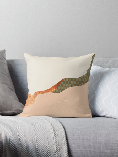 Abstract art pattern in elegant style Throw Pillow