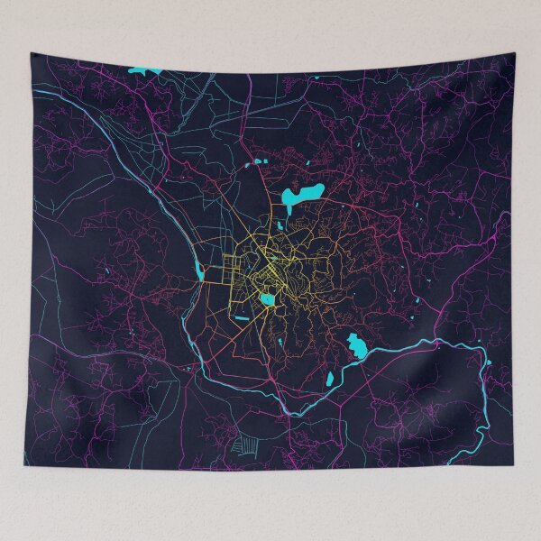 Item preview, Antananarivo City Map of Madagascar - Neon designed and sold by deMAP.