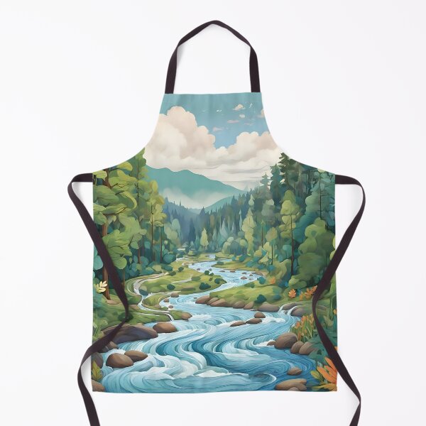 Item preview, Gentle River Flowing Through Forest: A Serene and Peaceful Scene designed and sold by Best-Art-32.