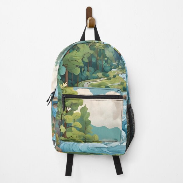 Item preview, Gentle River Flowing Through Forest: A Serene and Peaceful Scene designed and sold by Best-Art-32.