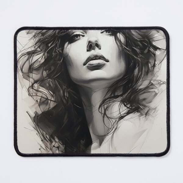 Item preview, Whispers of Charcoal: A Portrait in Grayscale designed and sold by oanaunciuleanu.