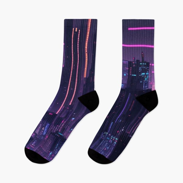 Item preview, Beautiful cyber cityscape designed and sold by M-Y-A-R-T-.