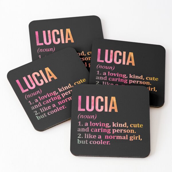 Item preview, Lucia Name Definition in Watercolor designed and sold by XCIV.