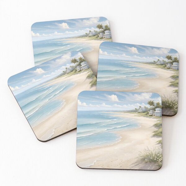 Item preview, Sandy Beach with Gentle Waves and a Clear Sky: A Paradise for Relaxation designed and sold by Best-Art-32.