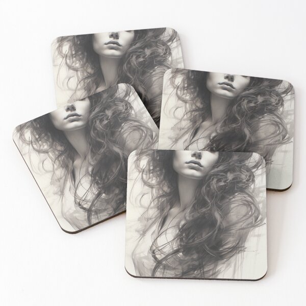 Item preview, Whispers of Charcoal: A Portrait in Grayscale designed and sold by oanaunciuleanu.