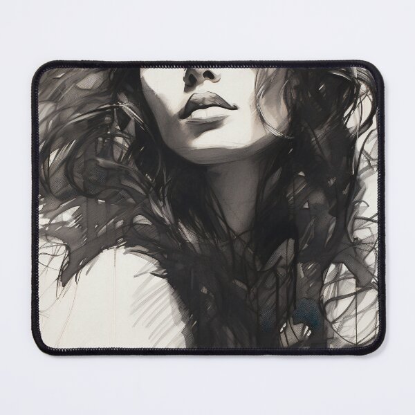 Item preview, Whispers of Charcoal: A Portrait in Grayscale designed and sold by oanaunciuleanu.