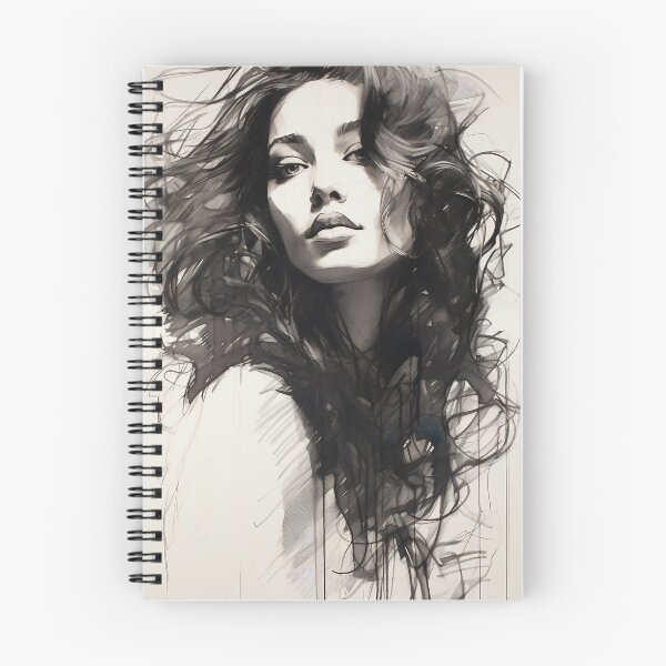 Item preview, Whispers of Charcoal: A Portrait in Grayscale designed and sold by oanaunciuleanu.