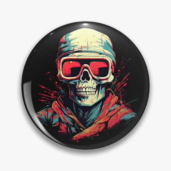 Item preview, Cool skull wearing ski goggles designed and sold by Lobory.