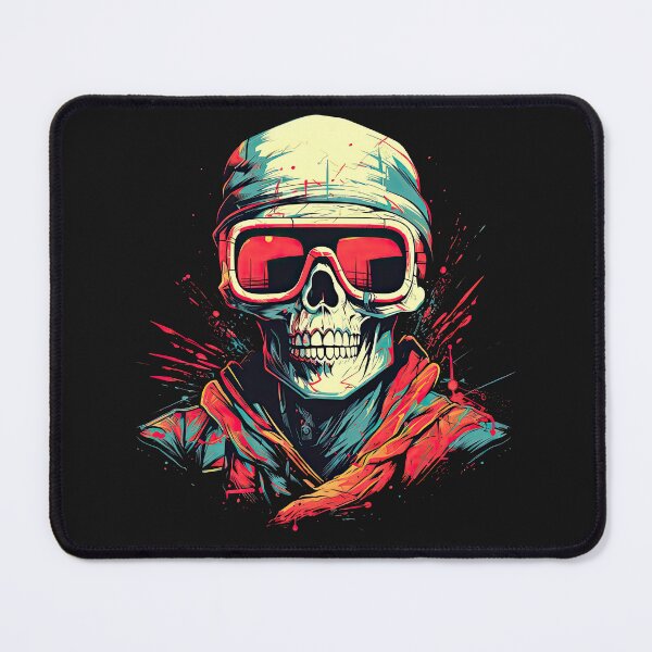 Item preview, Cool skull wearing ski goggles designed and sold by Lobory.