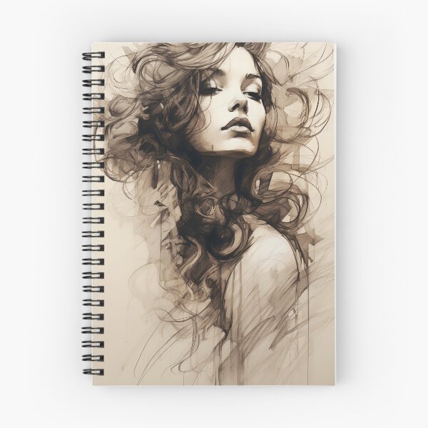 Item preview, Whispers of Charcoal: A Portrait in Grayscale designed and sold by oanaunciuleanu.
