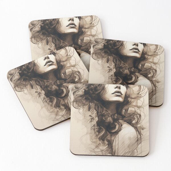 Item preview, Whispers of Charcoal: A Portrait in Grayscale designed and sold by oanaunciuleanu.