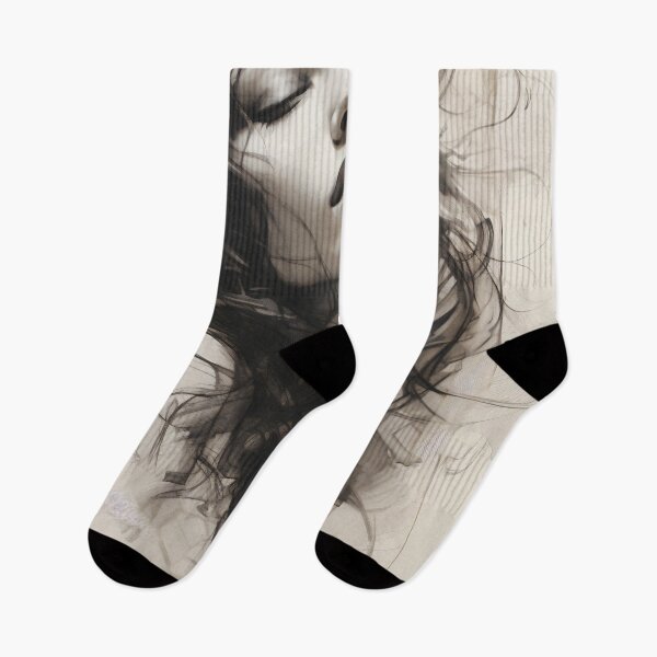 Item preview, Whispers of Charcoal: A Portrait in Grayscale designed and sold by oanaunciuleanu.