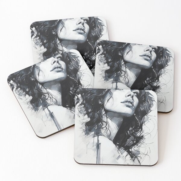 Item preview, Whispers of Charcoal: A Portrait in Grayscale designed and sold by oanaunciuleanu.
