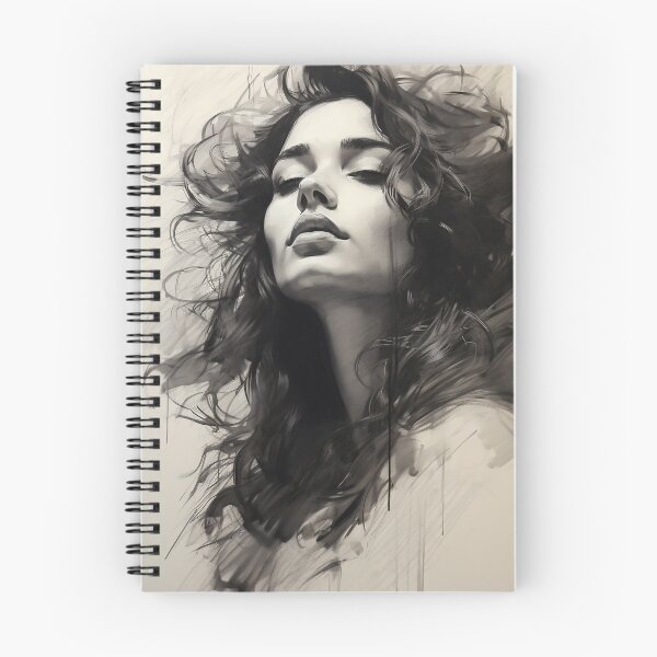 Item preview, Whispers of Charcoal: A Portrait in Grayscale designed and sold by oanaunciuleanu.