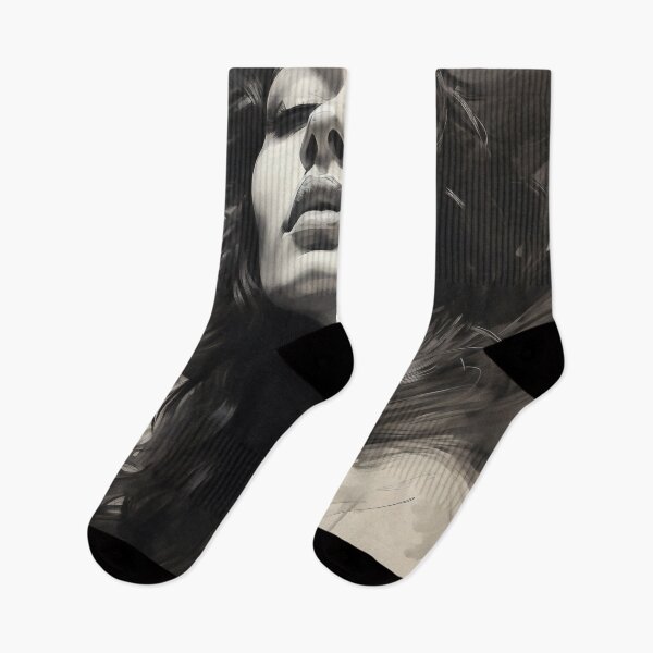 Item preview, Whispers of Charcoal: A Portrait in Grayscale designed and sold by oanaunciuleanu.