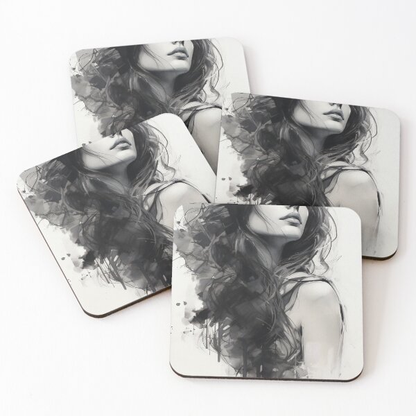 Item preview, Whispers of Charcoal: A Portrait in Grayscale designed and sold by oanaunciuleanu.