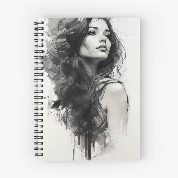 Item preview, Whispers of Charcoal: A Portrait in Grayscale designed and sold by oanaunciuleanu.