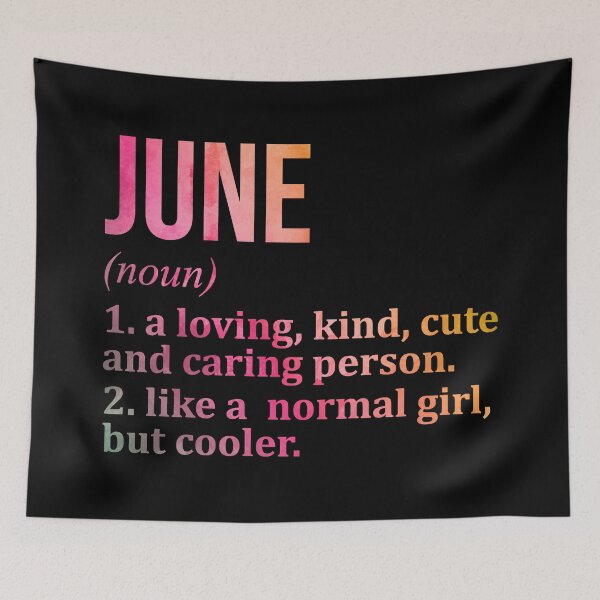 Item preview, June Name Definition in Watercolor designed and sold by XCIV.