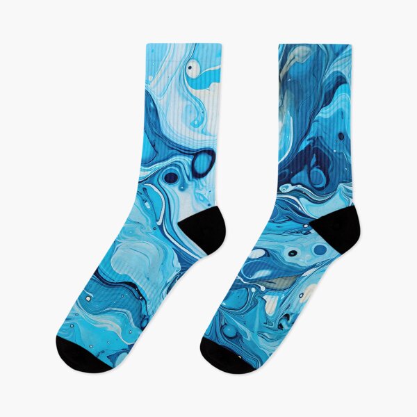 Item preview, Azure Swirls Fluid Painting designed and sold by VectorPlace.