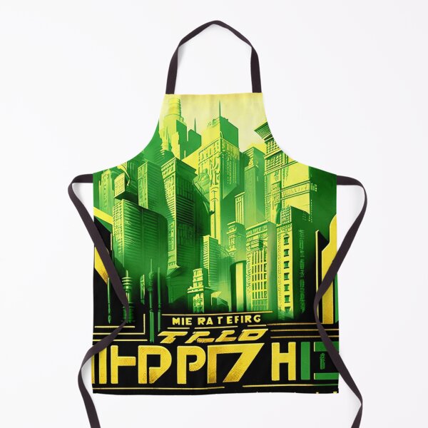 Item preview, Metropolis City Futuristic Cinema Cinema Light Games Film black yellow green gold designed and sold by G-M-Designs.