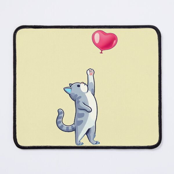 Item preview, heart balloon and cat designed and sold by NAGNE.