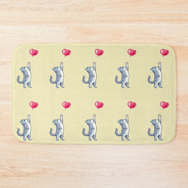 Item preview, heart balloon and cat designed and sold by NAGNE.